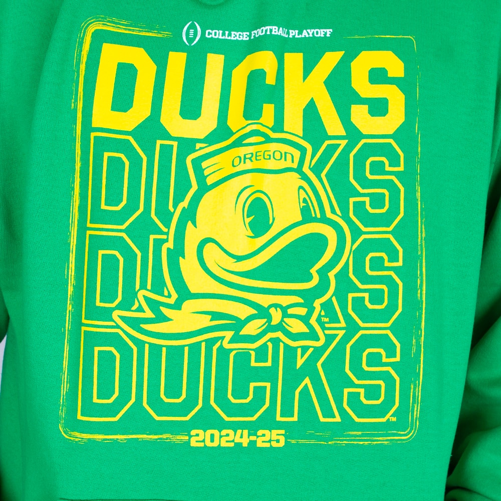 Playoffs, McKenzie SewOn, Green, Hoodie, Cotton Blend, Men, Unisex, Football, 2024, Post Season, Duck Mascot, Pullover, Sweatshirt, 919501